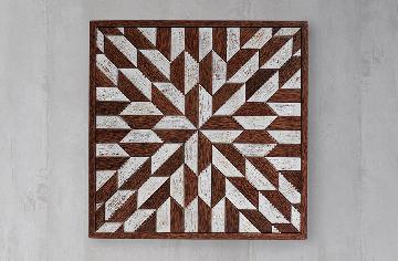 Панно декоративное на стену Wall art Deco ROSA из древесины кокосовой пальмы