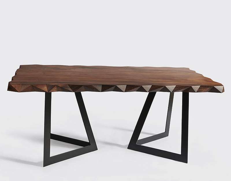 Обеденный стол из массива дерева DIAMANTE DINING TABLE 100х82х200